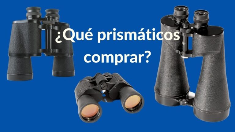 Imagen con 3 prismáticos y la pregunta: ¿Qué prismáticos comprar?