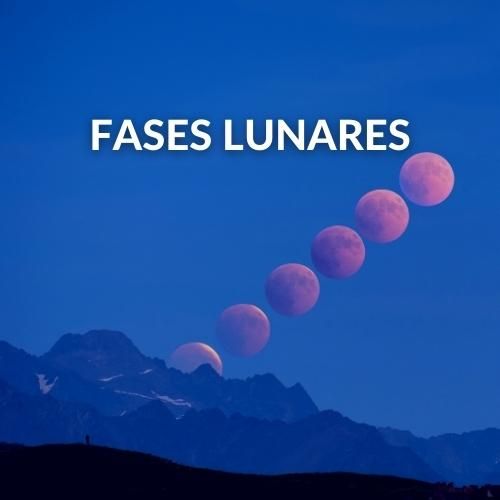 Foto montaje sobre las fases de la Luna.
